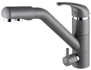 Смеситель для кухни Paulmark Hessen He213017-402 серый металлик